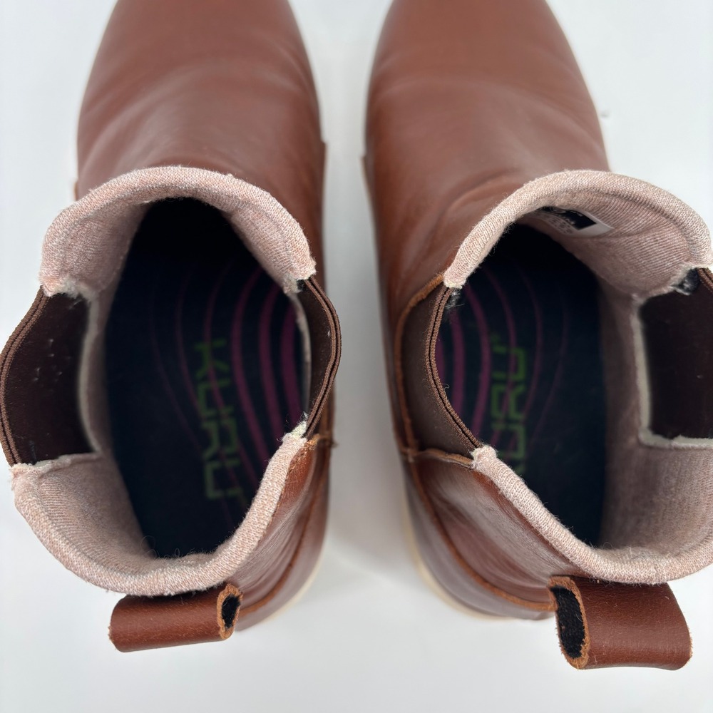 KURU Luna Ankle Boots Women 9 Brown Leather Chelsea Orthopedic - Picture 6 of 9